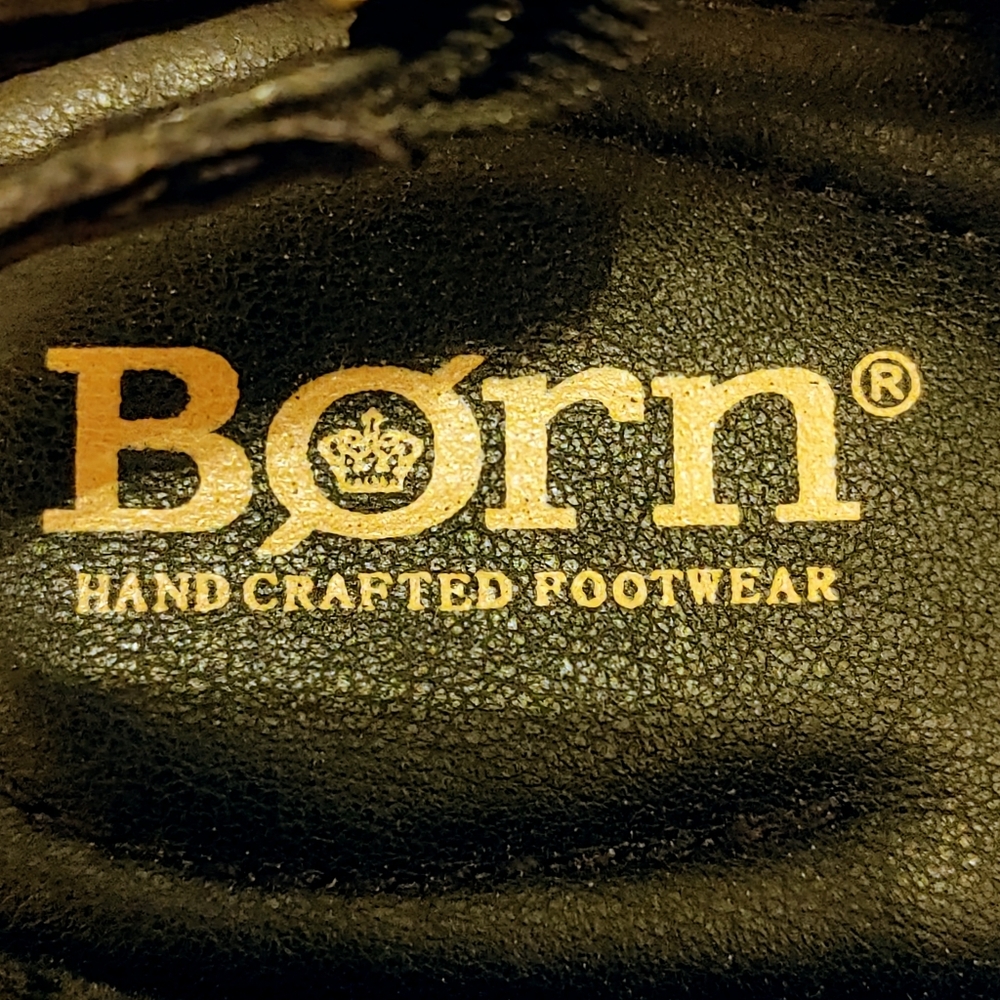 Børn Carmo Woven Strap Leather Wedge Sandals – Size 36 – Black – Full‑Grain Leat - Picture 7 of 8